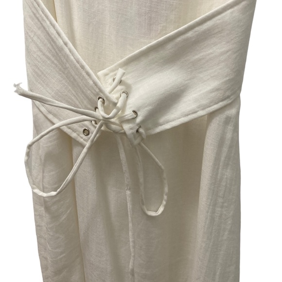 Aqua White Linen- Blend Dress- NWT- STUNNING!!! - Picture 4 of 7